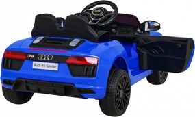 Ramiz Elektrické autíčko Audi R8 pre deti modré + diaľkové ovládanie + EVA + plynulý štart + MP3 LED