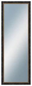 DANTIK - Zrkadlo v rámu, rozmer s rámom 50x140 cm z lišty CARRARA hnedočierna (2948)
