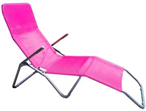 Záhradné ležadlo D-054 ružové