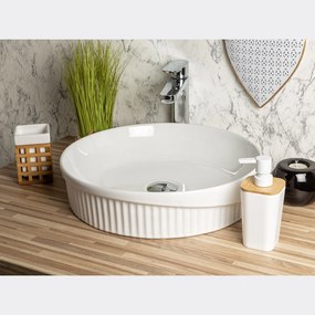 Novoterm Keramické umývadlo na dosku NV-KR-9037 (ø 42,5 cm) biele