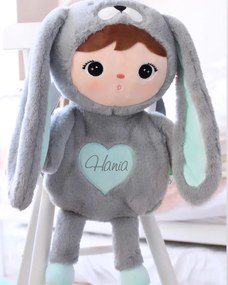 Batoh králik šedo-mätový personalizácia: Iba samotná bábika