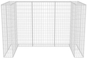 Gabiónová ohrada na dvojitý odpadkový kôš, oceľ 180x100x120 cm