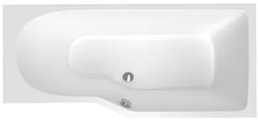 Asymetrická vaňa Laguna Beáta Plus 160x80 cm akrylát pravá BE1600PPLUS, 1 ks