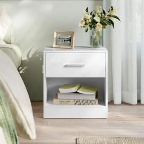 Vasagle Nočný stolík COSTA, 28x39x41cm, biela