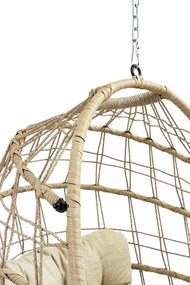 Skládací závěsné houpací křeslo Houseland Chloe pískové