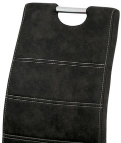 BONTEC Jedálenská stolička, čierna, látka, HC-483 BK3 Farba: Hnedá