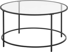 Okrúhly konferenčný stolík s čiernym rámom