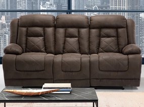 Trojsedák Oxford,  hnedá látka, funkcia el. polohovanie