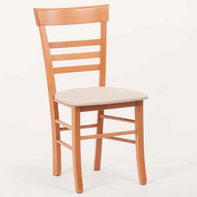 Stima Stolička SIENA s čalúneným sedákom Vyberte odtieň ->: Jelša, Vyberte látku ->: LUX Béžová 25