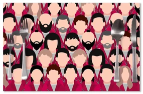 Sablio Prestieranie Money heist Anonymné tváre: 40x30cm