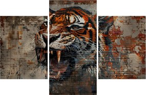 Obraz - Tiger z tehál (90x60 cm)