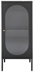 Čierna kovová vitrína 50x110 cm Adelaide – House Nordic