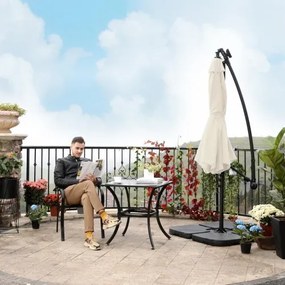 Záhradný slnečník 3m LED SONGMICS GPU018M01