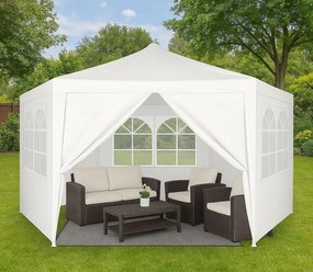 Záhradný altánok 2 x 2 m – párty stan so stenami a oknami sivá