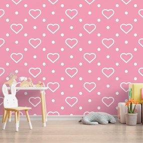 Sablio Tapeta Srdce a bodky - 125x75 cm