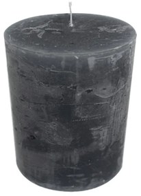 Tmavo šedá nevonná sviečka XL valec - Ø 10*15cm
