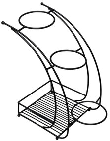 Stojan na kvety 37x19 cm čierna/kov
