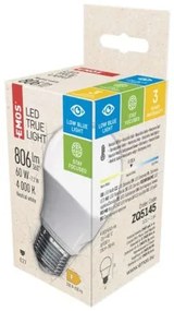 EMOS LED žiarovka True Light, E27, 7,2 W, 806lm, neutrálna biela