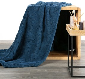 DEKA Z MIKROFLANELU CARO 200X220 CM TMAVOMODRÁ