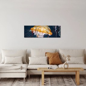 Obraz medúzy (s hodinami) (90x30 cm)