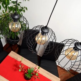 LED Luster na lanku MERCURE 3xE27/15W/230V