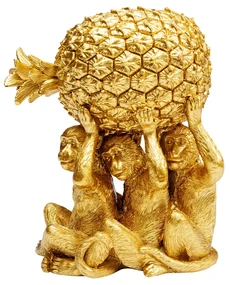 Pineapple dekorácia zlatá 16 cm
