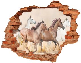 Diera 3D v stene na stenu Cválajúca kone nd-c-56781097