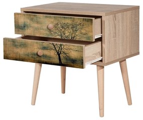 Nočný stolík Dva Sonoma Oak
