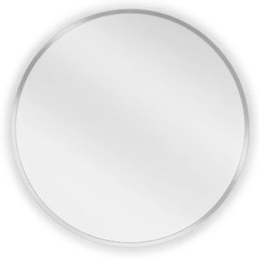 Mexen Loft, okrúhle kúpeľňové zrkadlo 50 cm, farba rámu brúsená oceľ, 9850-050-050-000-10