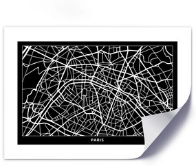 Gario Plagát Plán mesta Paríž Farba rámu: Bez rámu, Veľkosť: 60 x 40 cm