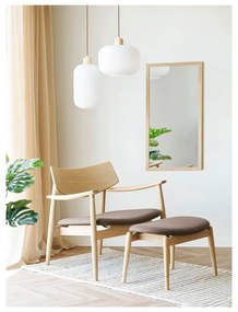 Hnedé kreslo s podnožkou Olvera – House Nordic