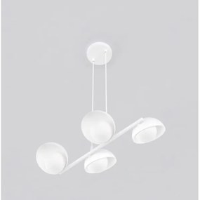 Luster na lanku BOOM 4xG9/8W/230V biely
