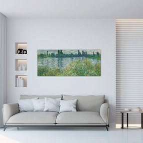 Obraz - Claude Monet, Banks of the Seine, reprodukcia (120x50 cm)