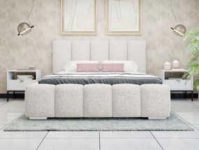Čalúnená manželská posteľ Lisko Boucle, Rozmer postele: 180x200, Farby: Abriamo 07