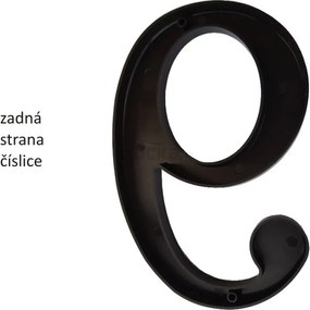 domove číslo 175mm čierne "7"