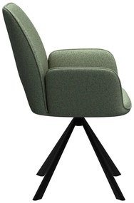 Tmavozelená jedálenská stolička s podrúčkami Graham – Actona