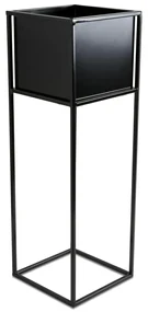 KOVOVÝ KVETINÁČ SO STOJANOM PLAIN 70X24 CM ČIERNA