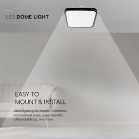 LED Kúpeľňové stropné svietidlo LED/18W/230V 6500K IP44 25x25 cm čierna