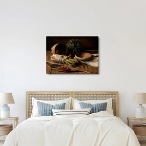 Obraz špargle na stole (70x50 cm)