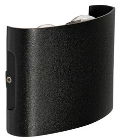 Vonkajšia nástenná lampa čierna vrátane LED 4-žiarovkové IP54 - Silly