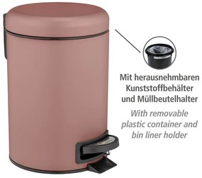 Pedálový oceľový odpadkový kôš 3 l Leman - Wenko