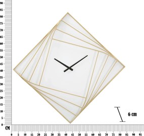 Nástenné hodiny Línia 85 cm zlaté/biele