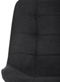 Autronic - Židle jídelní, černá látka, černý kov, otočný mechanismus 90°/90° (L/P) - funkce reset - HC-T1130 BK2