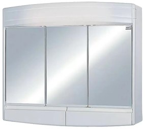 Zrkadlová skrinka s LED osvetlením Topas Eco, 60 × 53 × 18 cm, biela