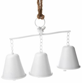 Kovové zvončeky na tyčke Ringle biela, 28 x 20 cm​