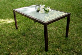 Záhradný stôl Laurin tmavo hnedý