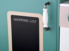 JOKOMISIADA Veľká drevená kuchyňa v retro štýle s chladničkou, práčkou a doplnkami ZA4833
