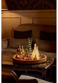 Vínovočervená svetelná dekorácia ø 13 cm Lucy – Sirius