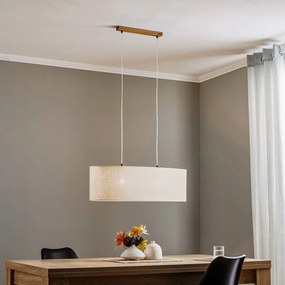 Závesná lampa Canvas ľanové tienidlo 80 cm, oválna