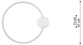 Stropné LED svietidlo Rio 55, 1x LED 30w, 3000k, w